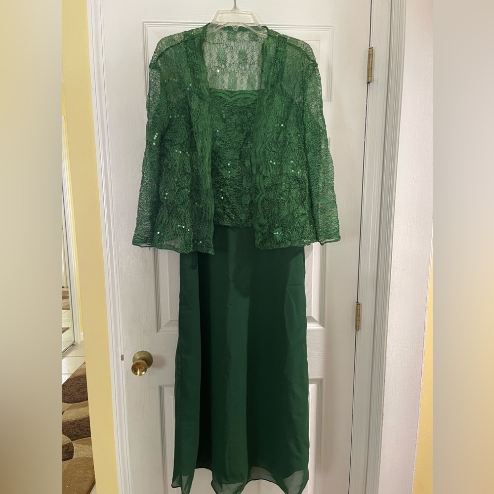 Dress for Wedding Chiffon Lace Formal Dress with Jacket